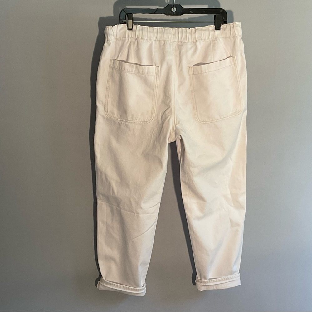 J.Crew Men’s NWT White Cotton Drawstring Pants Size 32 Elastic Waist - Picture 9 of 16